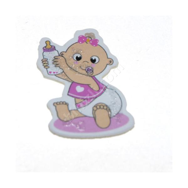 Ucuz Sticker Bebek Elinde Biberon Karton